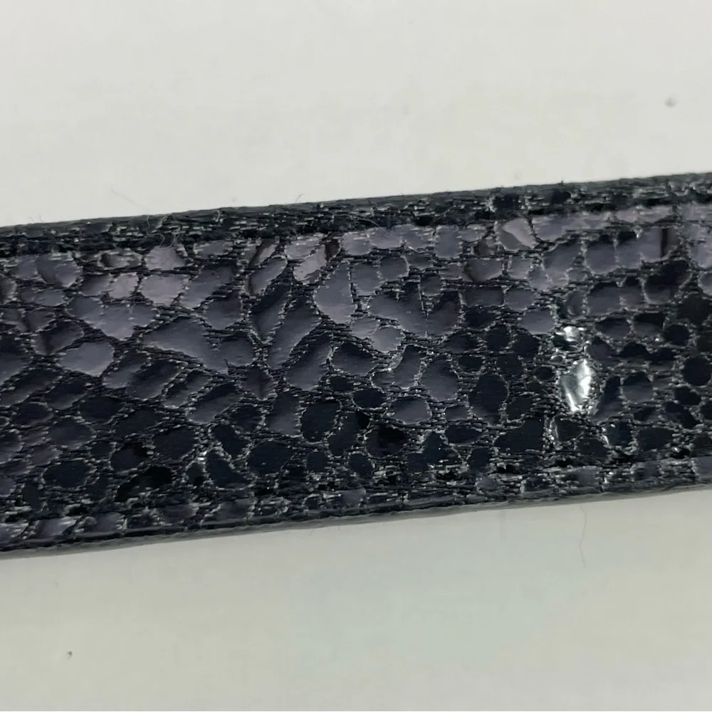New York & Company Black Snakeskin Clip Closure‎ Belt